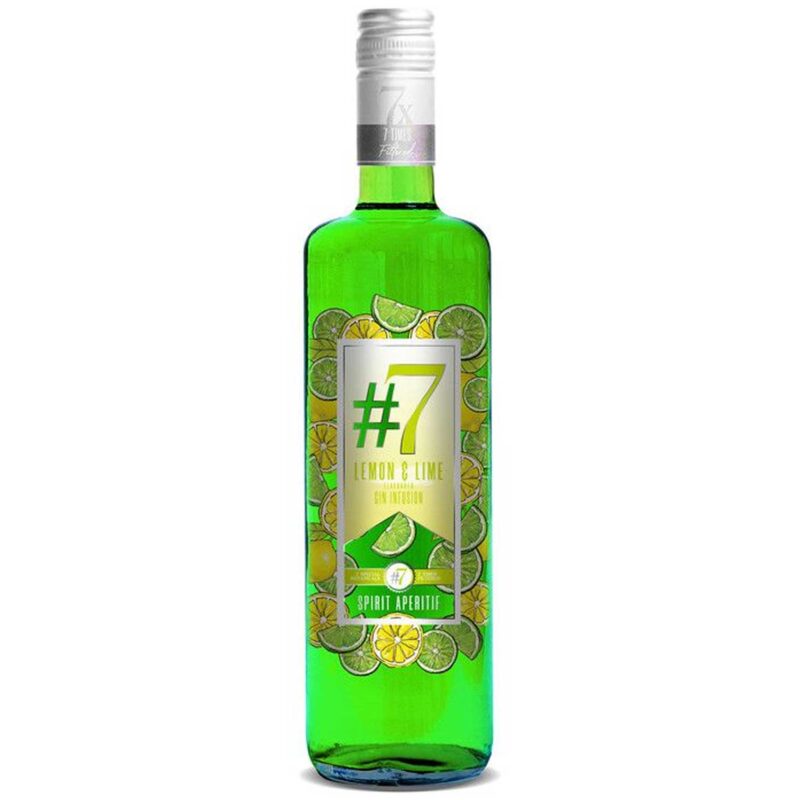 7 GIN LEMON & LIME 750ML