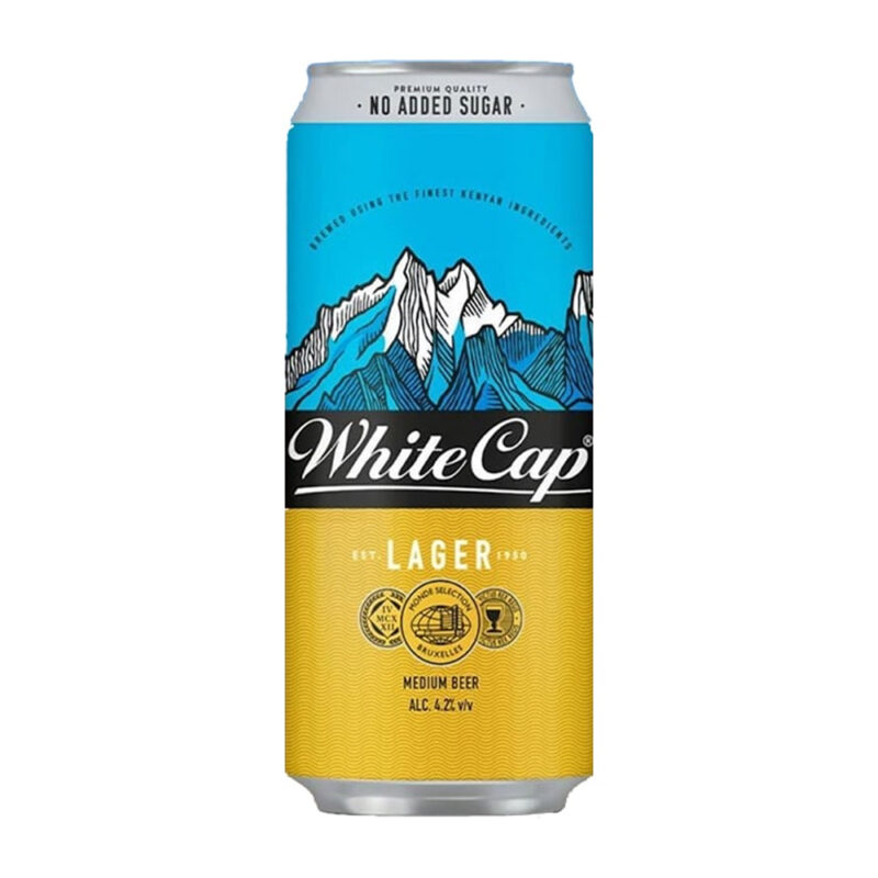 WHITE CAP CAN 500ML