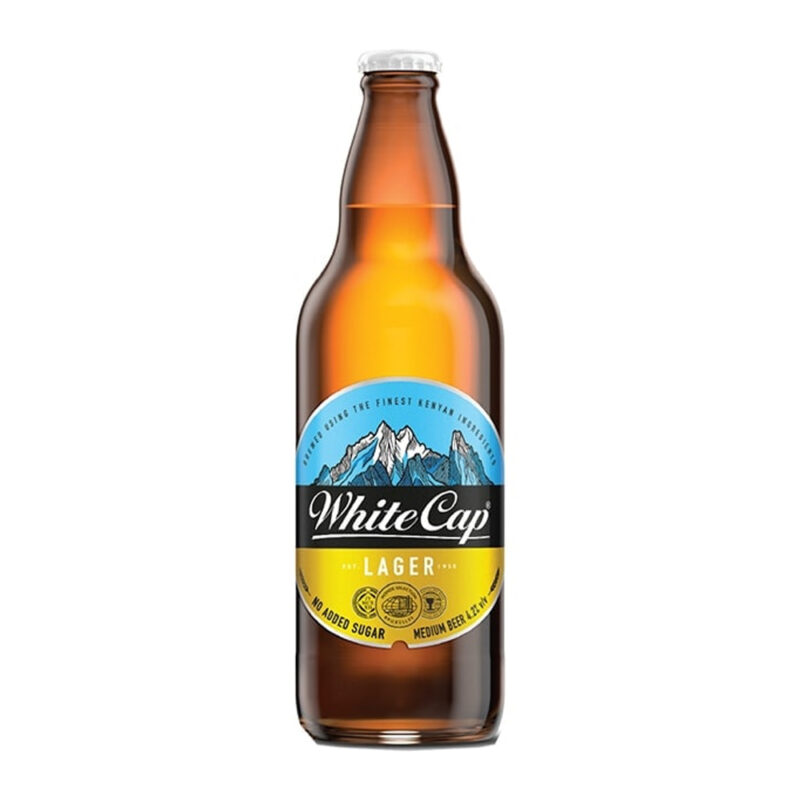 WHITE CAP LAGER 500ML(ONE WAY BOTTLE)