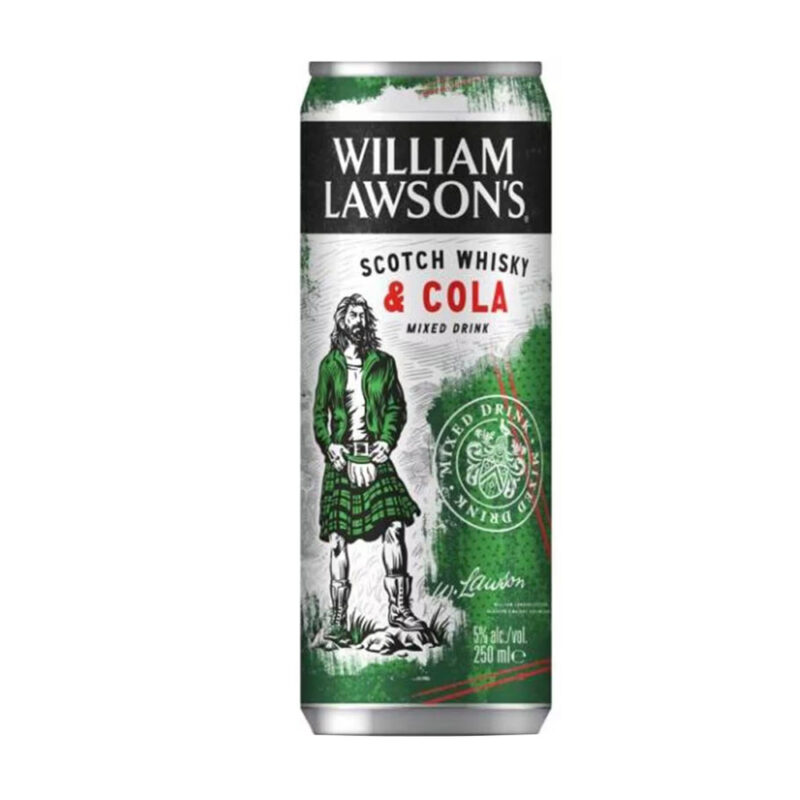 WILLIAM LAWSONS & COLA CAN 330ML